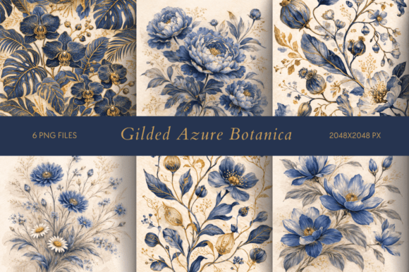Download Gilded Azure Botanica - Gilded Collection