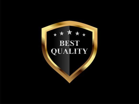 Download Golden Shield Best Quality Logo Badge - Quality Collection