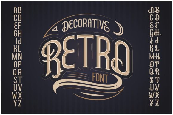 Download Vector Retro Typeface - Retro typeface Collection
