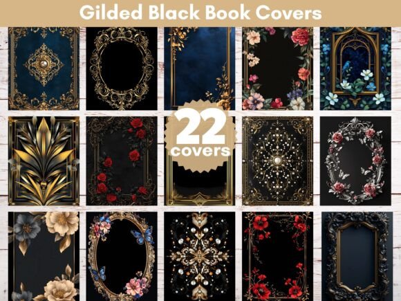 Download 22 Gilded Black Book Covers - Gilded Collection