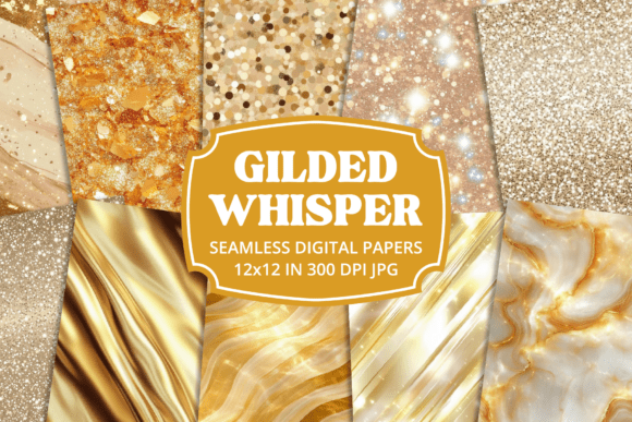 Download Gilded Whisper Gold Glitter Textured Paper - Gilded Collection