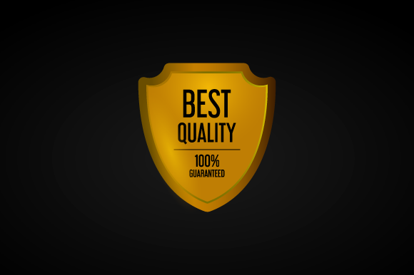 Download Golden Best Quality Shield Design Label - Quality Collection